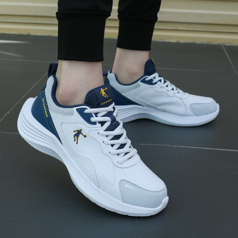 乔丹男鞋运动鞋2026春季皮面防水休闲鞋官方正品轻便跑步鞋子