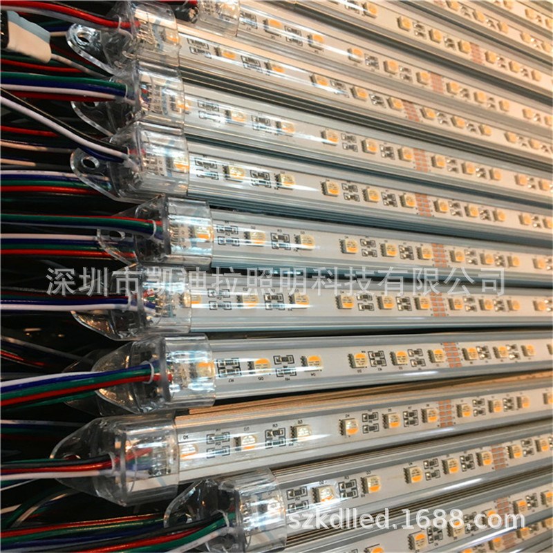 可调光5050RGBW硬灯条四合一灯珠高亮12v24v60/72珠货架灯条