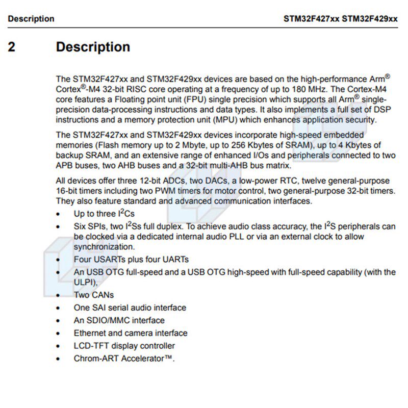凌远实业STM32F429IGT6封装LQFP-176ARM微控制器MCU价格优势请咨