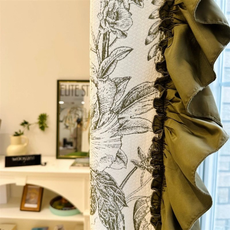 2024中古风法式雪尼尔提花遮光窗帘遮光卧室高级感绍兴柯桥