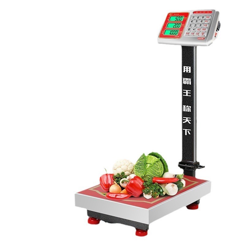 霸王不锈钢商用台秤150kg电子秤高精度精准防水300kg霸王衡器