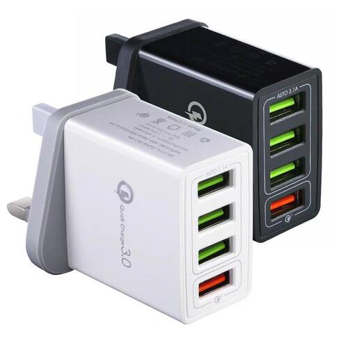 适用于香港港版头英规充电器QC3.0多口充电头快充4USB口插座澳门