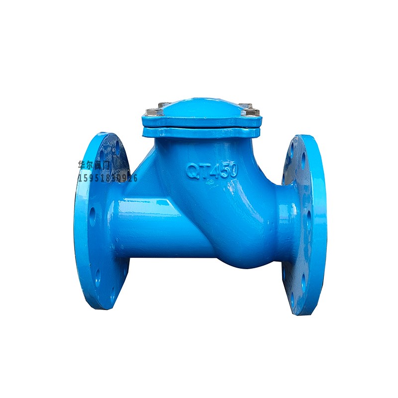 HQ41X-16Q滑道滚球型污水单向止回阀球墨铸铁法兰球形逆止阀DN100