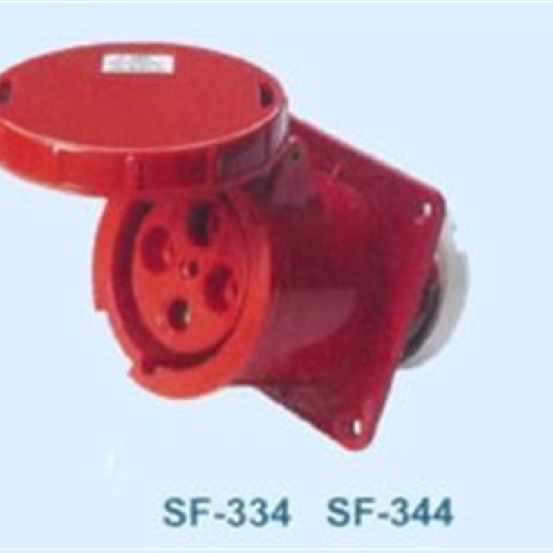 SFE上丰工业插座SF-344 125A 四极暗装直座 IP67 四芯工业插座