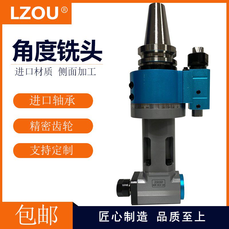 LZOU利洲侧铣头加长型角度头龙门横铣刀头BT40BT50特长型角度铣头