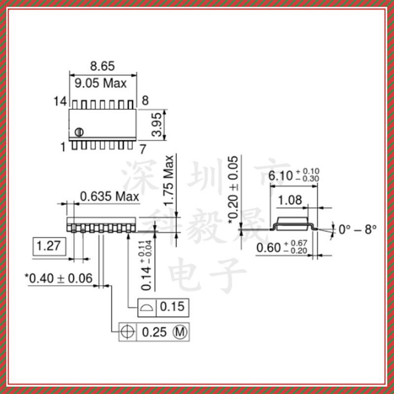 SN74HC74N/AN 14脚直插/贴片 DIP14 双D型触发器 74HC74D SOP-14