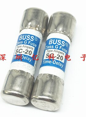 SC-20 进口美国BUSS延时熔断器 20A 600VAC 陶瓷保险丝管 10*38