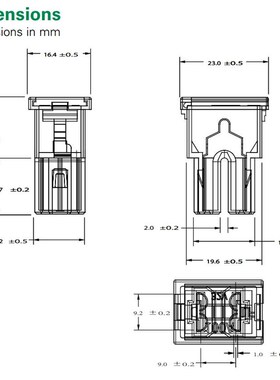 0293100.MXJ进口美国力特293汽车方形保险丝盒LF 100A安32V内插脚