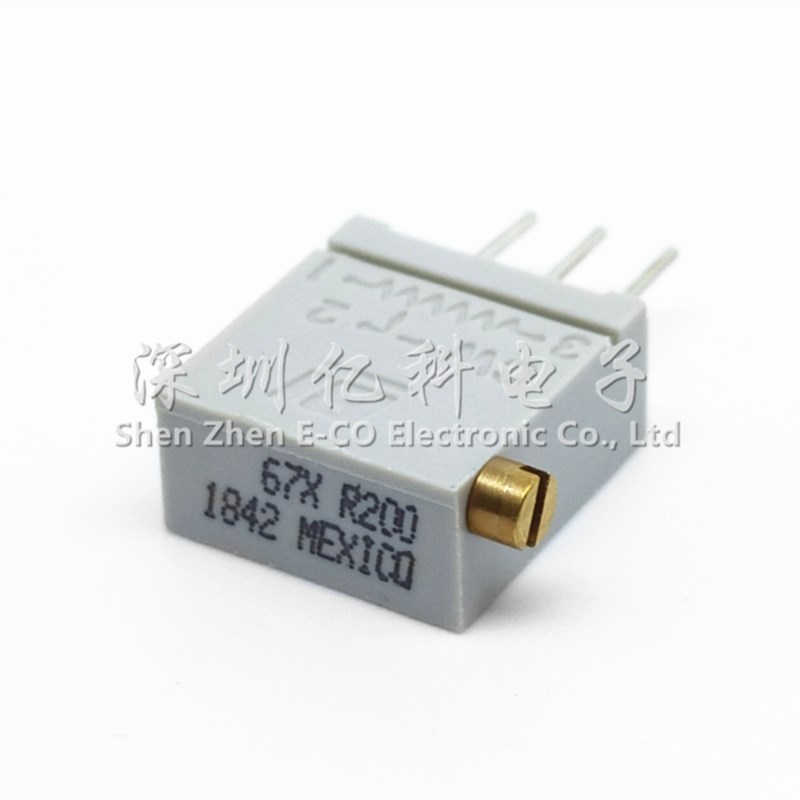 进口美国BI精密多圈可调电阻/电位器67XR200LF 200R 3296X侧调67X