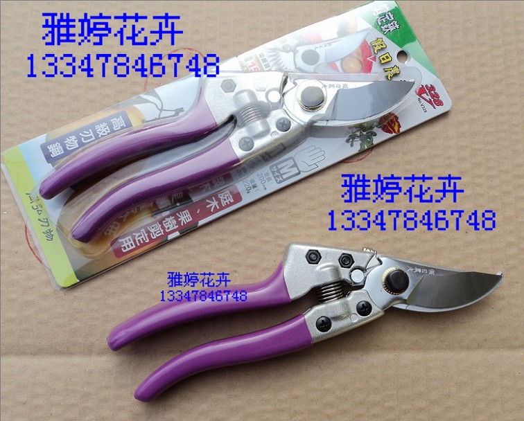 台湾花剪子紫罗兰色修枝剪园艺剪刀假日农夫花剪包邮花剪刀果树剪