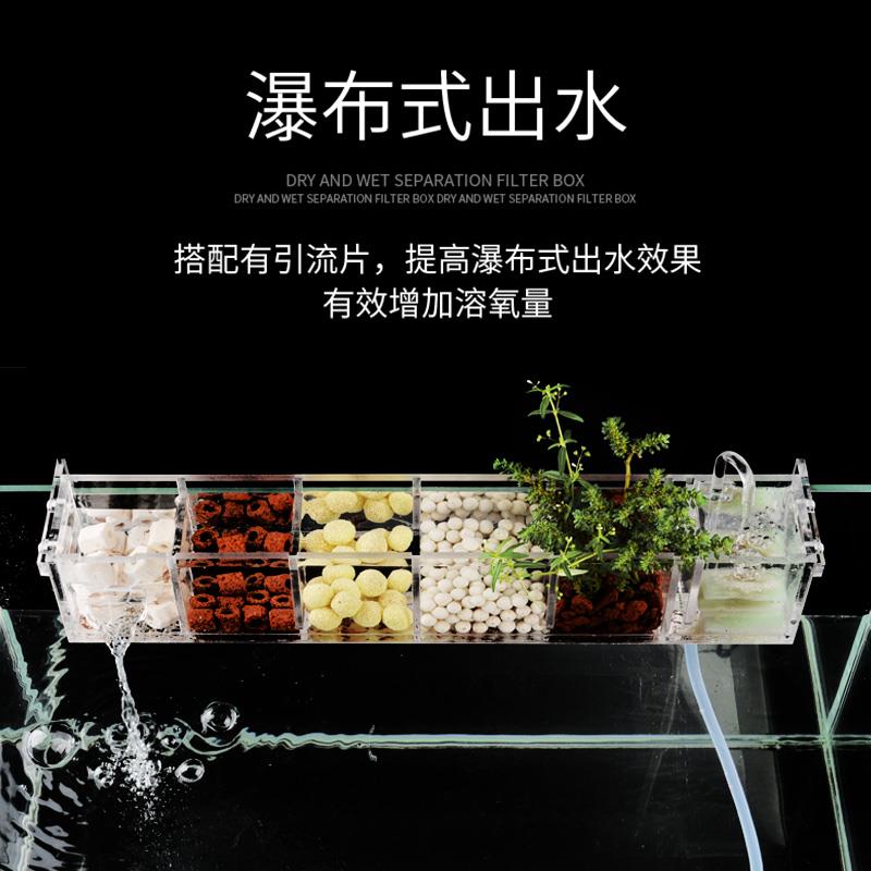 鱼缸过滤盒三合一过滤器小乌龟缸水过滤内置顶部过滤上置净水器
