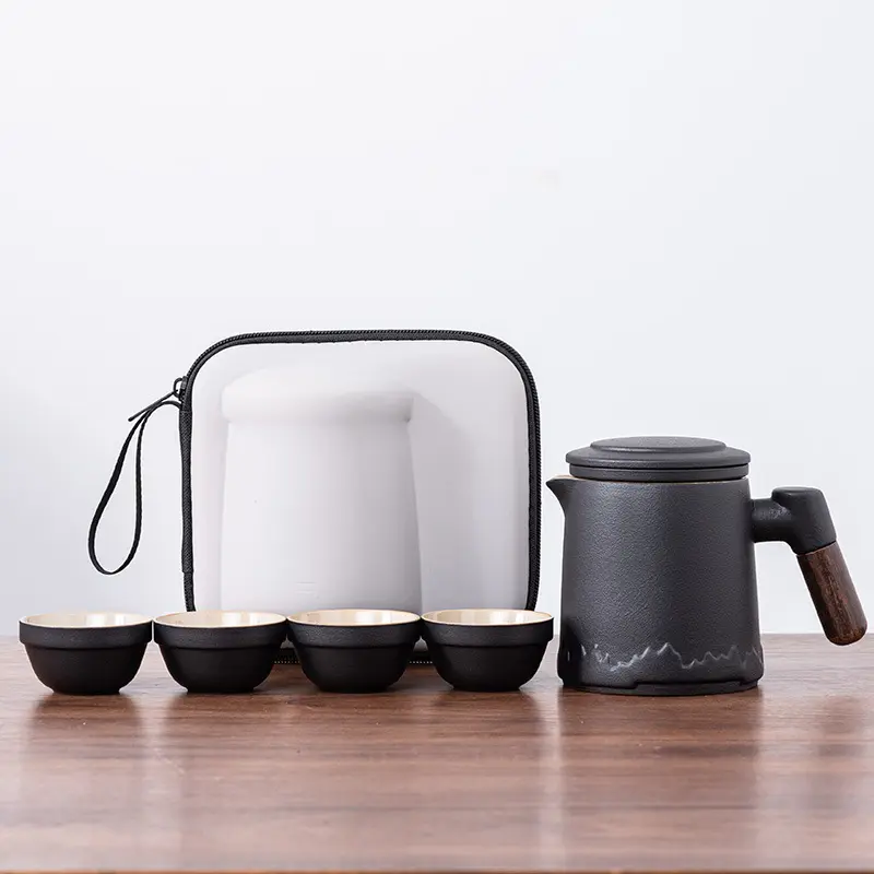 式户外旅行茶具套装快客杯功夫茶具露营茶具茶壶泡茶logo送礼