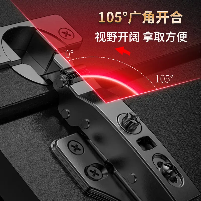 厚门二段力铰链小角度缓冲阻尼液压105度广角开合橱柜衣柜门合页