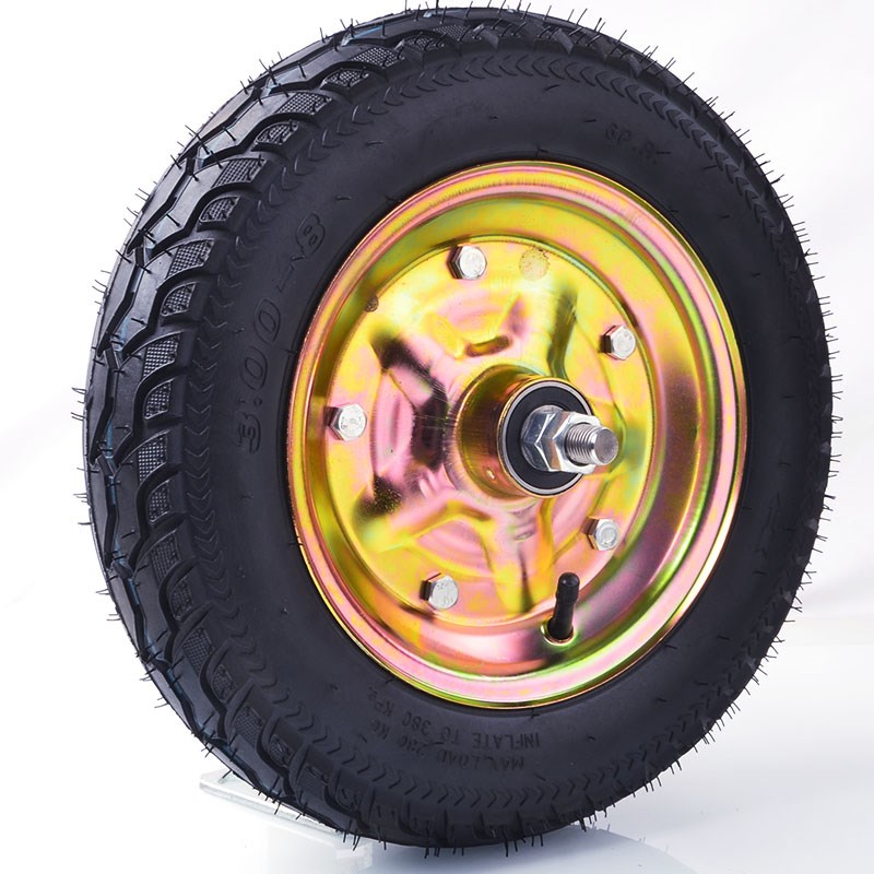 独轮车小推车鸡公车轮子单轮全套滚轮小铁车轱辘充气轮实心轮农用