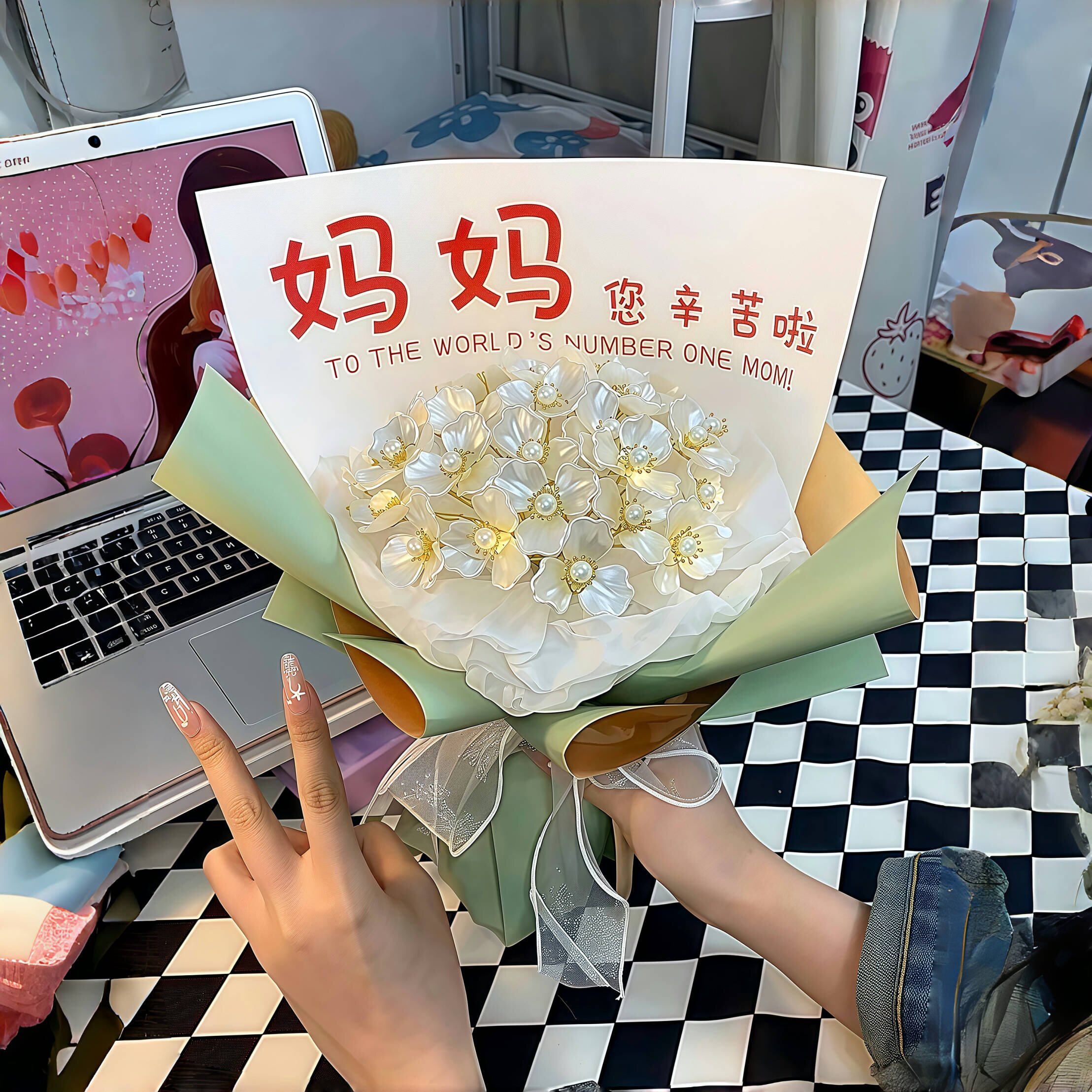 母亲节送妈妈一束不凋零的玉兰花