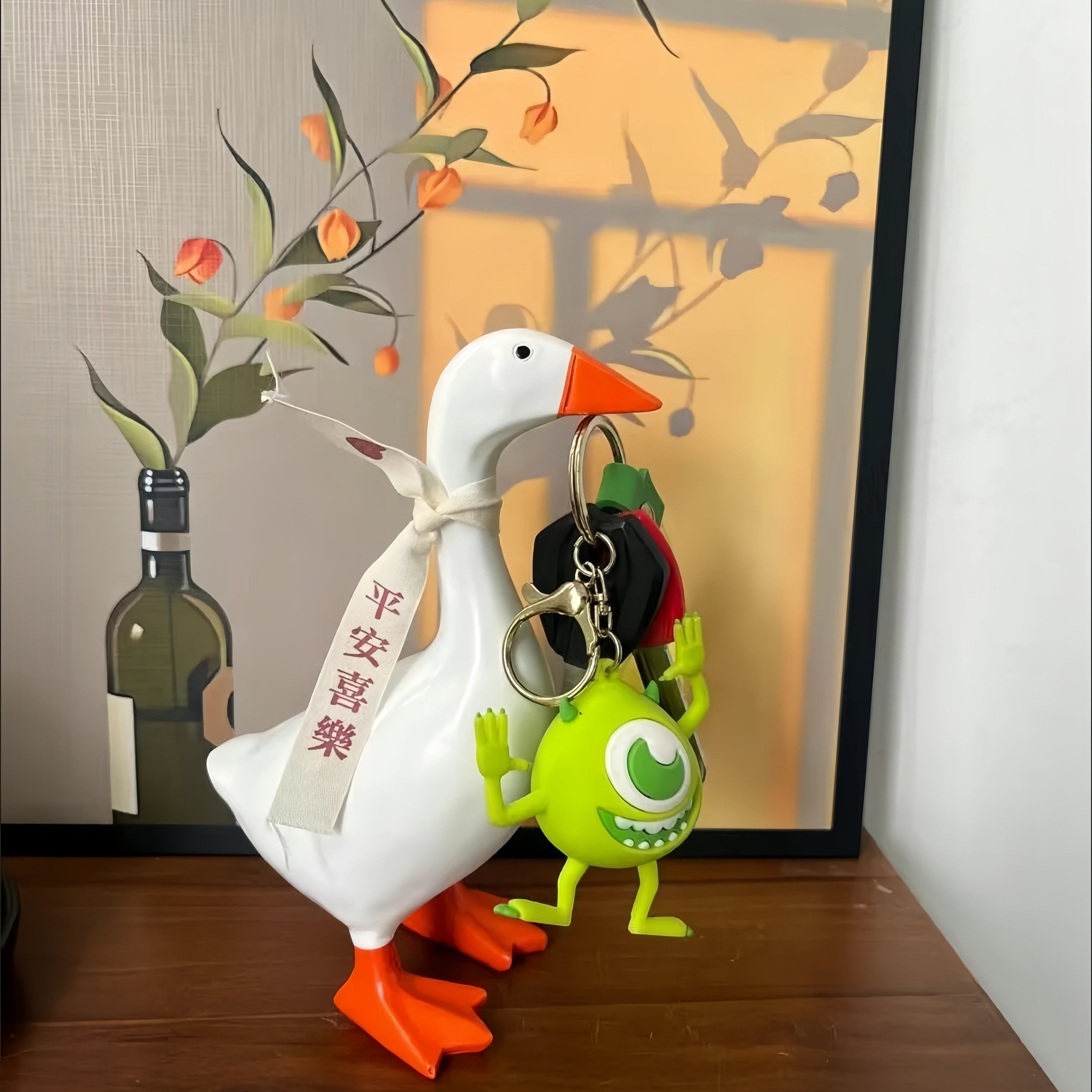 大白鹅磁铁钥匙收纳摆件太喜欢了