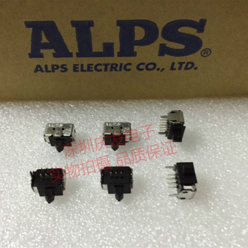 SSAC120100进口日本ALPS 滑动开关卧式6脚2档带支架电源开关拨动