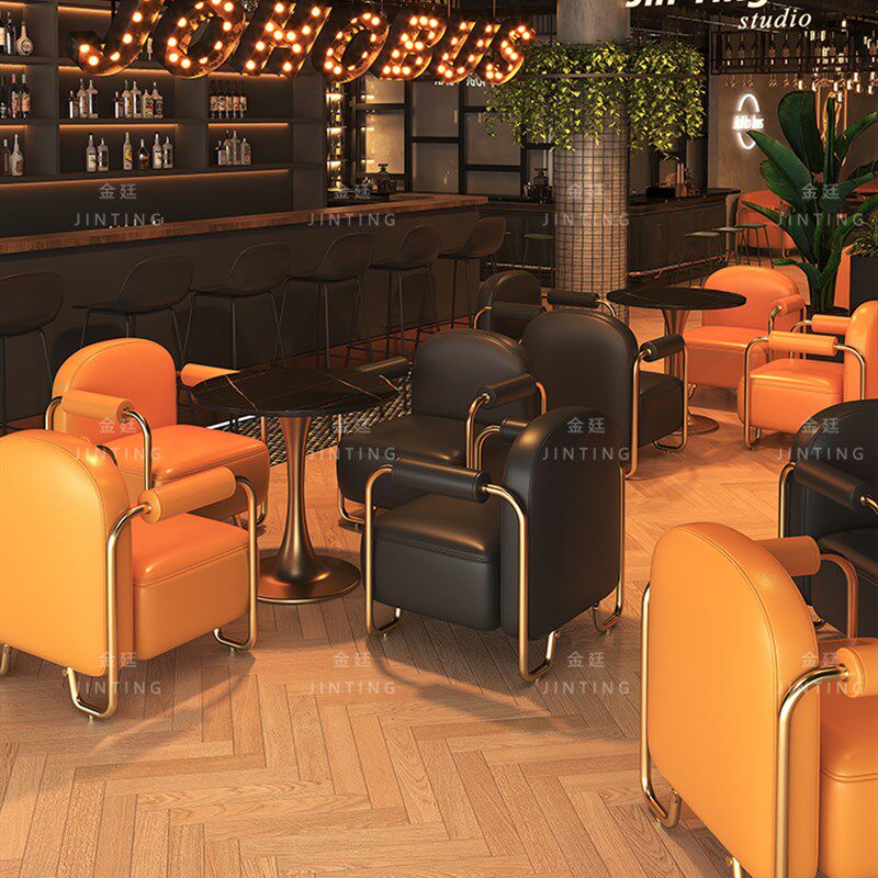 复古酒吧沙发卡座音乐清吧威士忌雪茄吧咖啡厅奶茶店桌椅组合商用