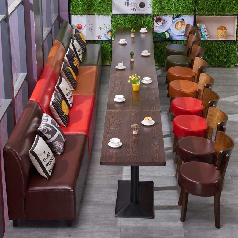 包邮奶茶桌椅快餐小吃店面馆烘焙店桌椅卡座茶餐厅冷饮甜品店椅子