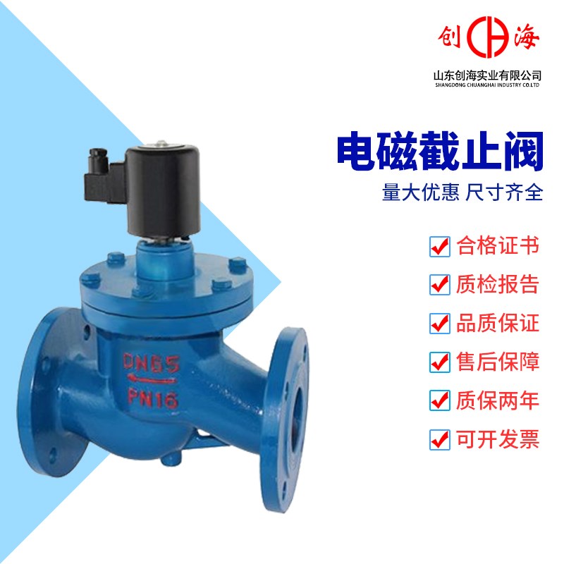 ZCZP-16C铸钢法兰电磁截止阀锅炉蒸气常闭 DN  50  100 150
