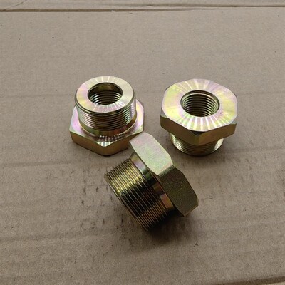 外丝M33*1.5-转内22*1.5补芯33细牙变22高压铁材料接头镀锌2233