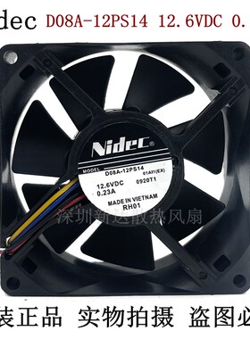 原装NIDEC 8CM D08A-12PS14 12.6V 0.23A  8025 日立投影机风扇