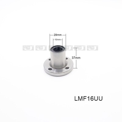圆法兰底座LMF16UU带座直线轴承带法兰LHFR16*28*37*70mm镀镍LMFL