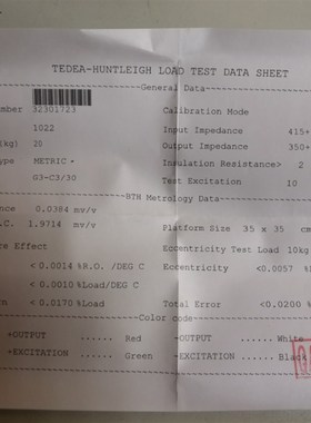 原装正品美国Tedea特迪亚100205kg/1kg/2kg/3kg/5kg称重传感器