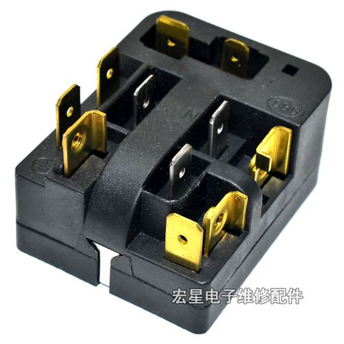 全新冰箱压缩机制冷过热保护器6SP9033方形PTC启动器继电器