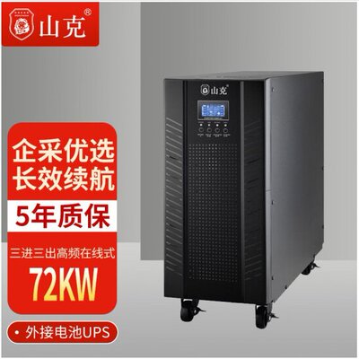 山克不间断电源三进三出外接电池