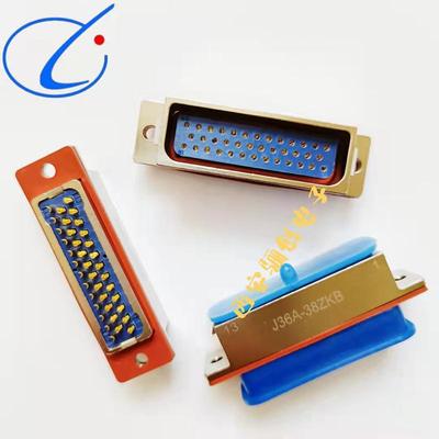 J36A-38ZKB 矩形连接器 38芯插座 装孔 接插件插头 焊杯式 接插件