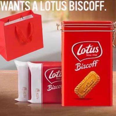 比利时Lotus和情缤咖时焦糖饼干铁罐礼盒312g过年年货礼盒送礼物