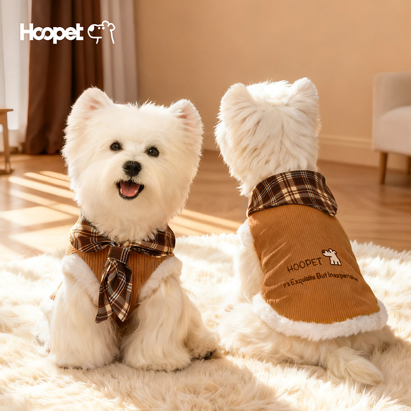 Hoopet狗狗秋冬外出保暖背心衣服