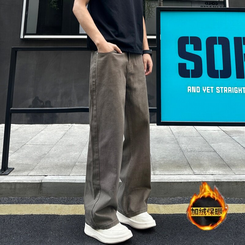 复古显瘦美拉德牛仔裤