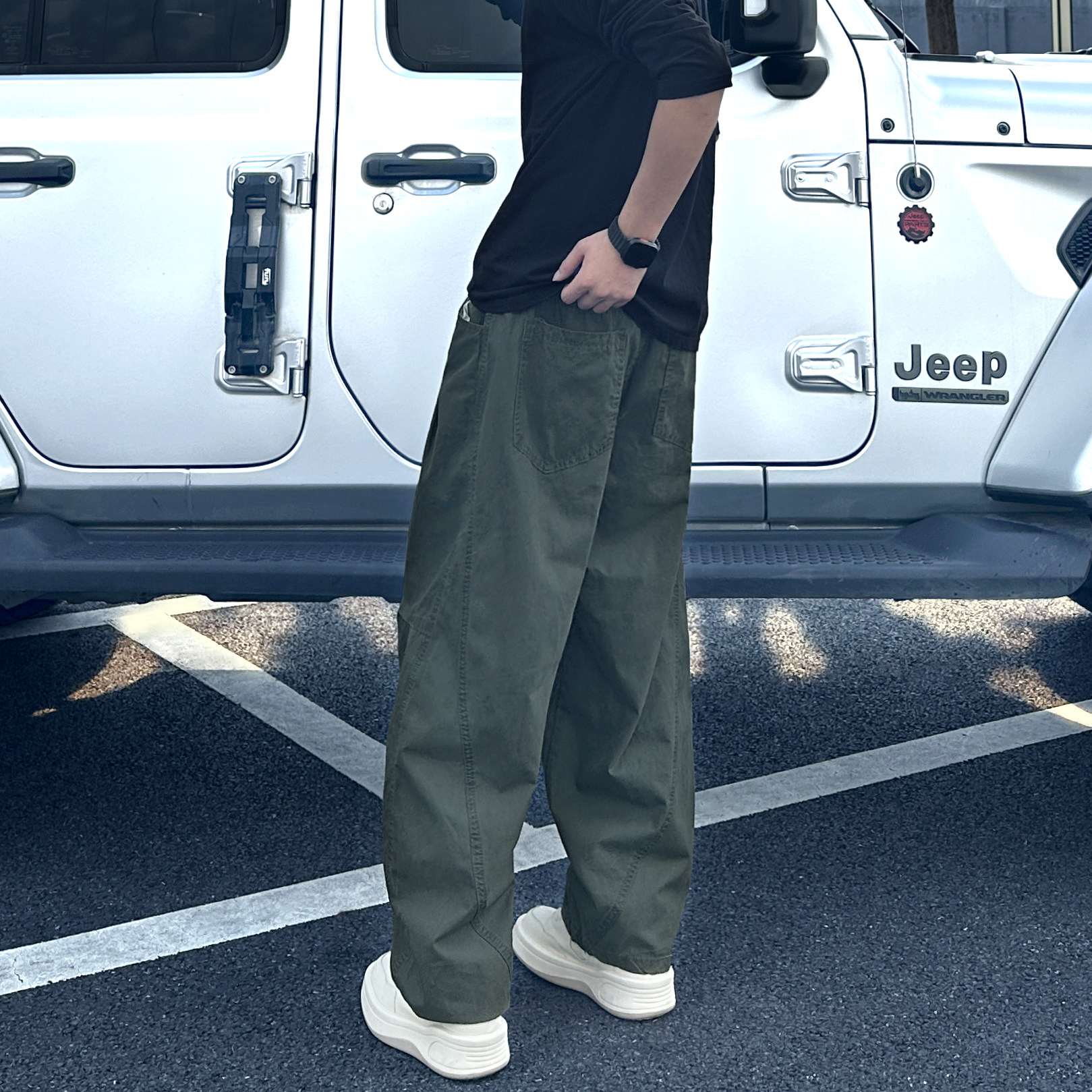 QUALCOMM军绿色保暖休闲长裤