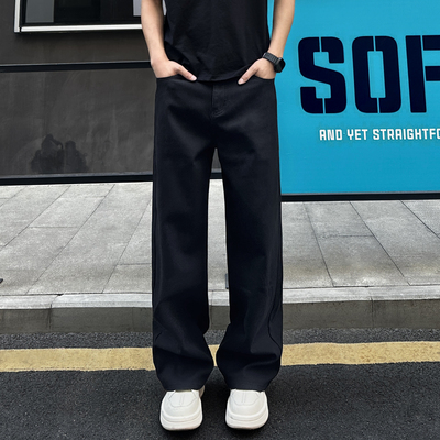 QUALCOMM复古显瘦美拉德牛仔裤