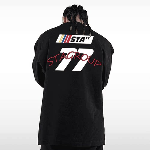 字母潮牌常规款男女通用长袖t恤