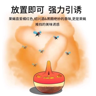 果蝇诱捕器杀蝇饵剂小飞虫灭杀神器强力粘蝇纸苍蝇贴捕捉杀虫剂