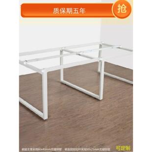 定制加厚岩板玻璃木板办公会议桌架子学习书桌腿餐桌脚工作台支架