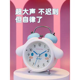 创意闹钟学生打铃钟床头静音灯光学生超响大声可爱儿童卡通钟卧室