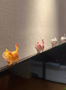 傲娇起司猫咪电视柜电脑背景墙家居装饰品摆件客厅桌面入户玄关