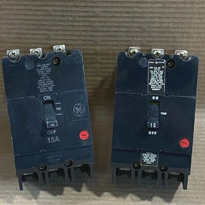 NEW GE ABB TEY TEY315 3 Pole 15 Amp 480277V Silk Circuit Bre