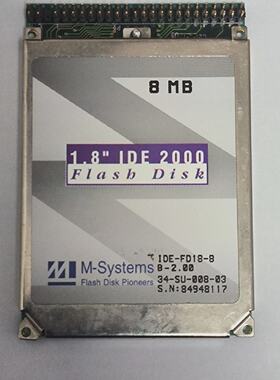 MSystems1.8英寸IDE8MBIDE闪存盘IDEFD18834SU00803