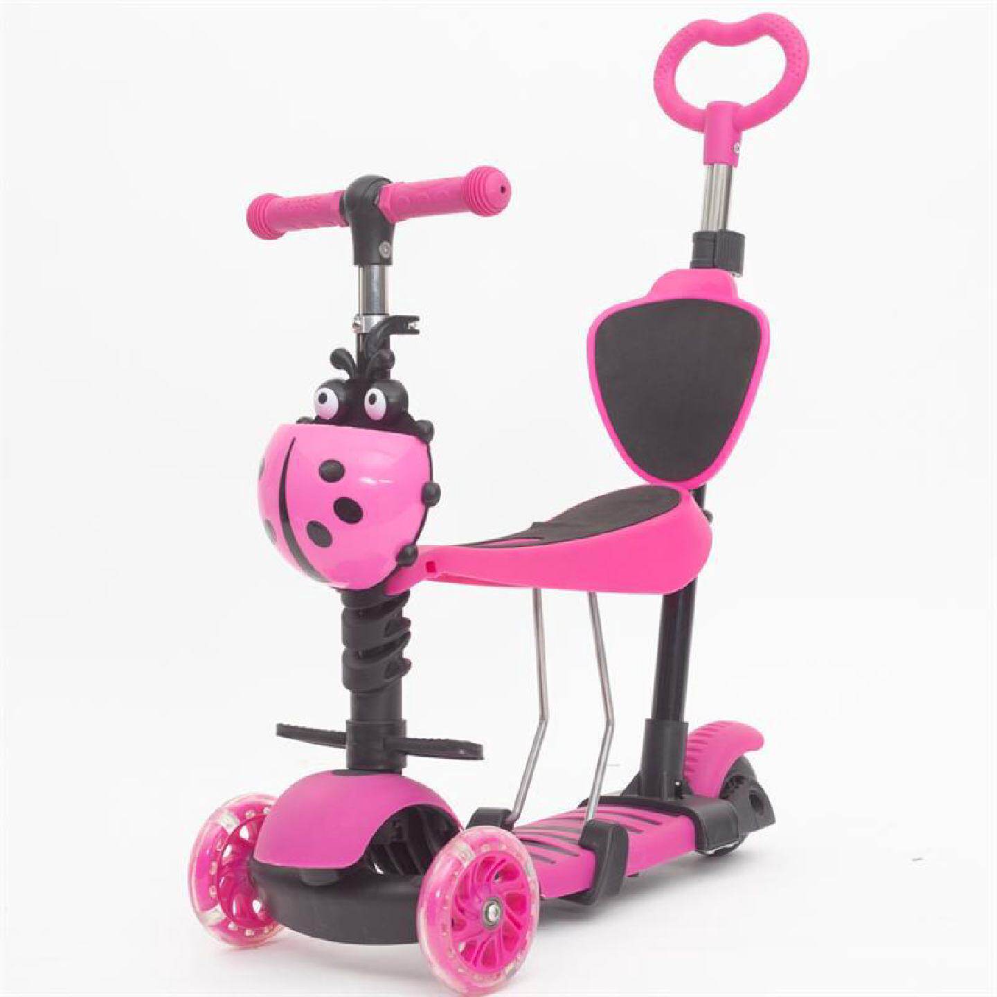 外贸可坐可骑五合一三合一带推杆三轮1-3岁宝宝scooter儿童滑板车