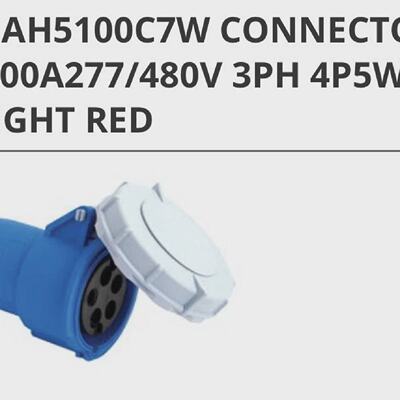 C Arrow Hart Cooper AH5100C7W Watertight Connector 100A 5W 3