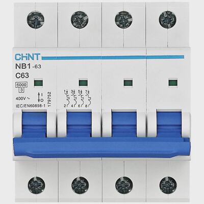Chint 179744 NB163 4P 20A 6kA 240415V Circuit Breaker IEC 60