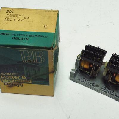NEW POTTER AND BRUMFIELD 591 KB23AY 6PDT 5 A 120 V P  B
