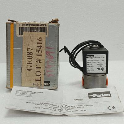 Parker 71216SN2FU00N0L111P3 Solenoid Valve 14 Npt 110120V AC