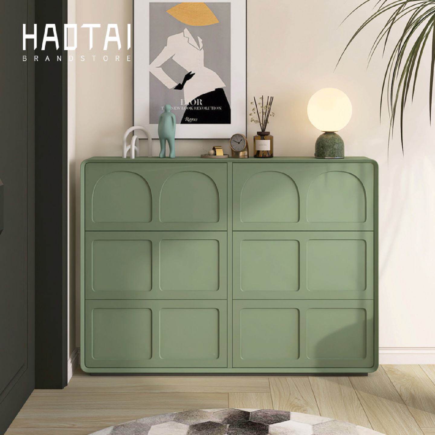 烤漆超薄鞋柜全实木法式翻斗家用极窄门厅柜奶油小户型门口玄关柜