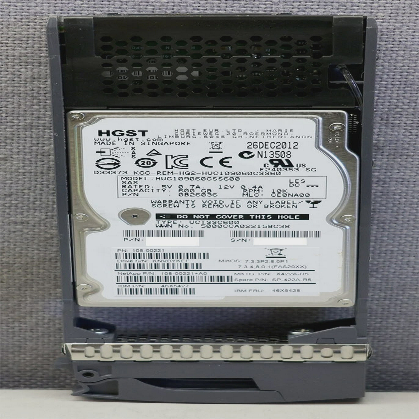 HGST日立西部数据HUC109060CSS6002.5英寸600GB硬盘带托盘